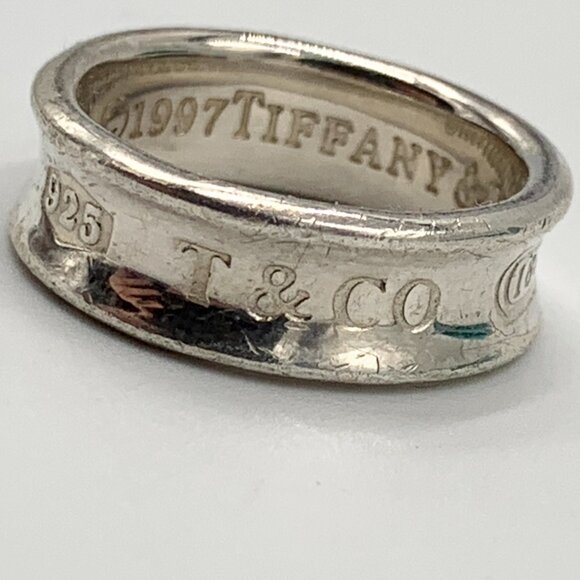 Authentic Tiffany & Co 925 Silver 1837 Medium Ring Size 5.75 - Picture 5 of 8